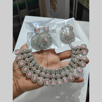 Pooja Bangles Silver Plated Austrian Stone Necklace Set