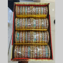 Pooja Bangles Gold Plated Crystal Stone And Mirror Bangles Set