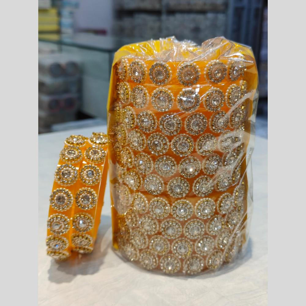 Pooja Bangles Gold Plated Dazzling Austrian Stone Bangles Set