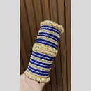 Pooja Bangles Delicate Gold Plated Pearl Work Bangles Set