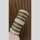 Pooja Bangles Delicate Gold Plated Pearl Work Bangles Set