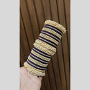 Pooja Bangles Delicate Gold Plated Pearl Work Bangles Set