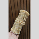 Pooja Bangles Delicate Gold Plated Pearl Work Bangles Set