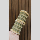 Pooja Bangles Delicate Gold Plated Pearl Work Bangles Set
