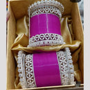Pooja Bangles Silver Plated Austrian Acrylic Bangles Set