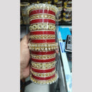 Pooja Bangles Gold Plated Kundan And Austrian Acrylic Bangles Set 