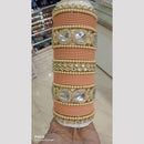 Pooja Bangles Gold Plated Kundan And Austrian Bangles Set