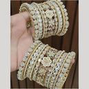 Pooja Bangles Gold Plated Kundan And Meenakari Bangles Set 