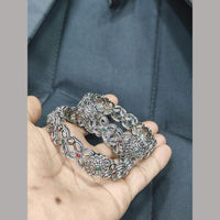 Pooja Bangles Oxidized Sterling Look Tribal Ethnic Bangle Set