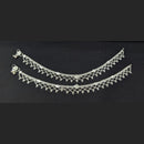 Pooja Bangles Rhodium Finish Sparkling Austrian Stone Payal \ Anklet 