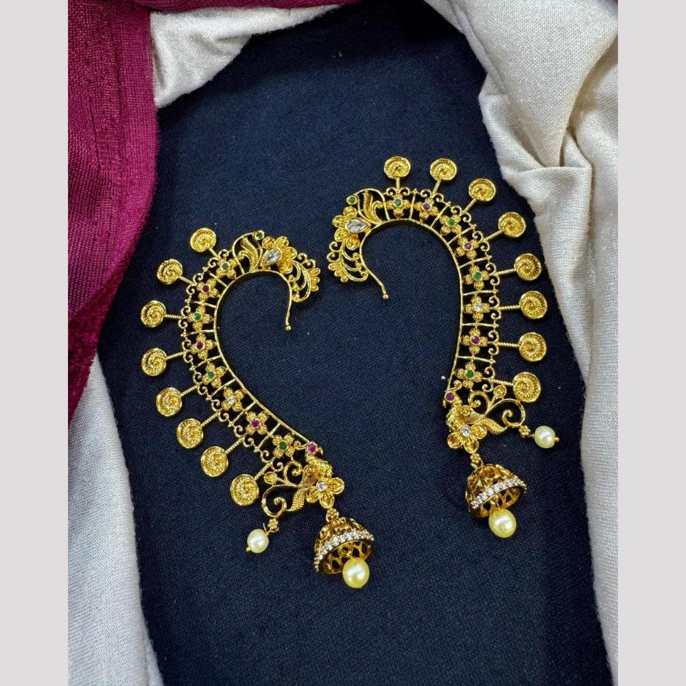 Pooja Bangles Pota Stone and Pearl Traditional Ear Cuff