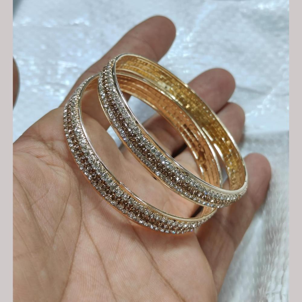 Pooja Bangles Elegant Sparkling Austrian Stone Bangles Set