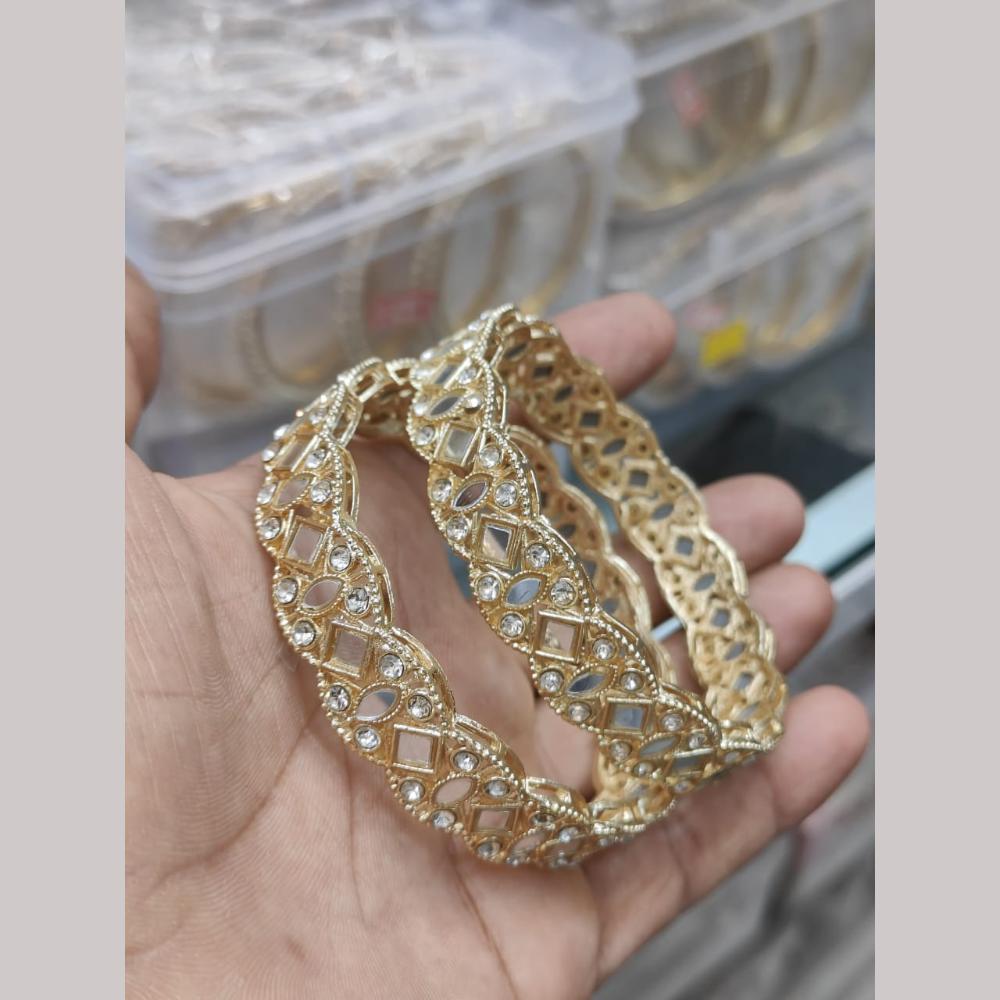 Pooja Bangles Designer Austrian Stone And Mirror Bangles Set