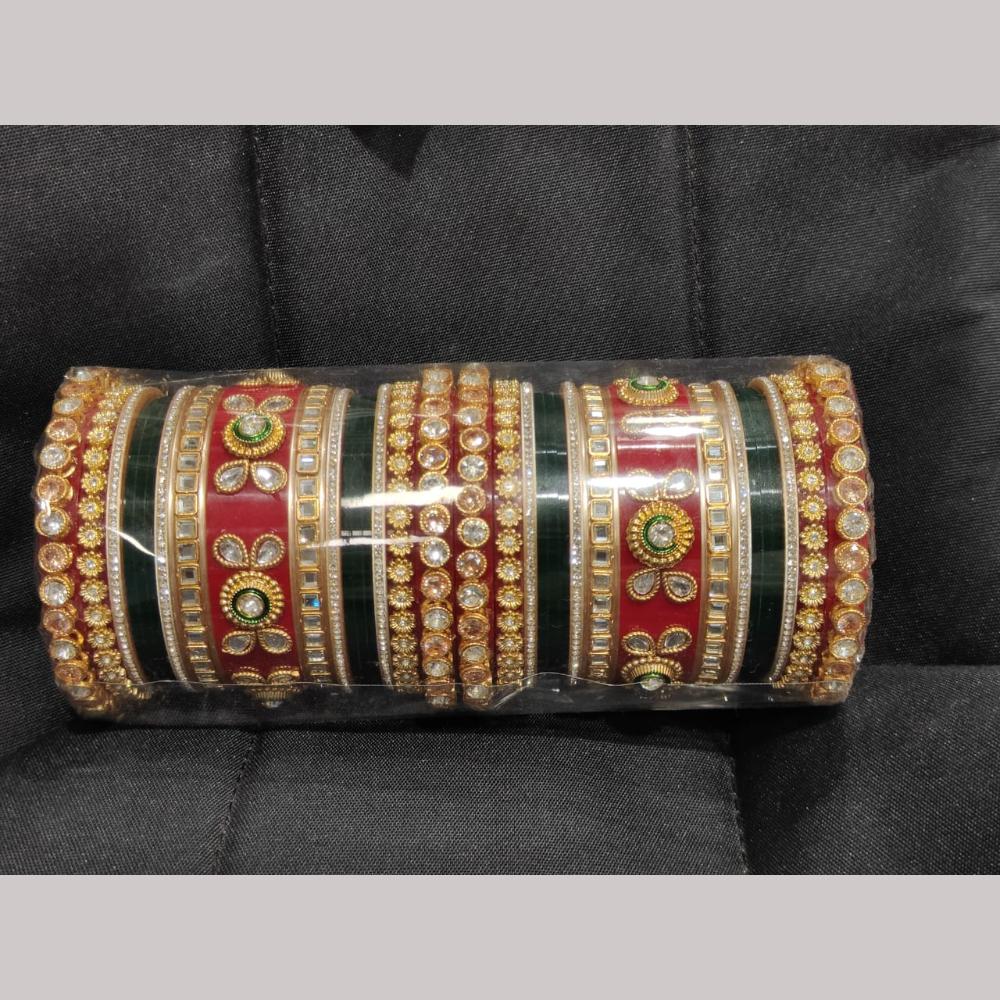 Pooja Bangles Trendy Austrian Stone Acrylic Bangles Set