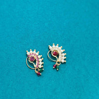 Pooja Bangles Ethnic Charm Pearl Nose Pin