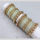 Pooja Bangles Ethnic Austrian Stone And Pearl Bangles Set