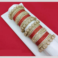 Pooja Bangles Ethnic Austrian Stone And Pearl Bangles Set