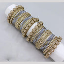 Pooja Bangles Ethnic Austrian Stone And Pearl Bangles Set