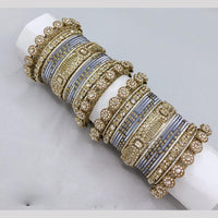 Pooja Bangles Ethnic Austrian Stone And Pearl Bangles Set