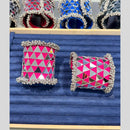 Pooja Bangles Navratri Special Oxidised Plated Mirror Ghungroo Kada