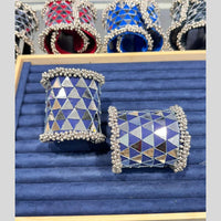 Pooja Bangles Navratri Special Oxidised Plated Mirror Ghungroo Kada