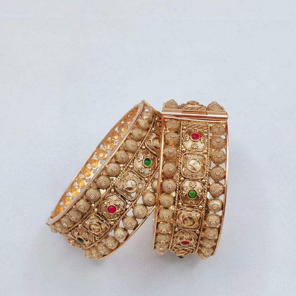 Pooja Bangles Heritage Glam Pota Stone Bangles Set