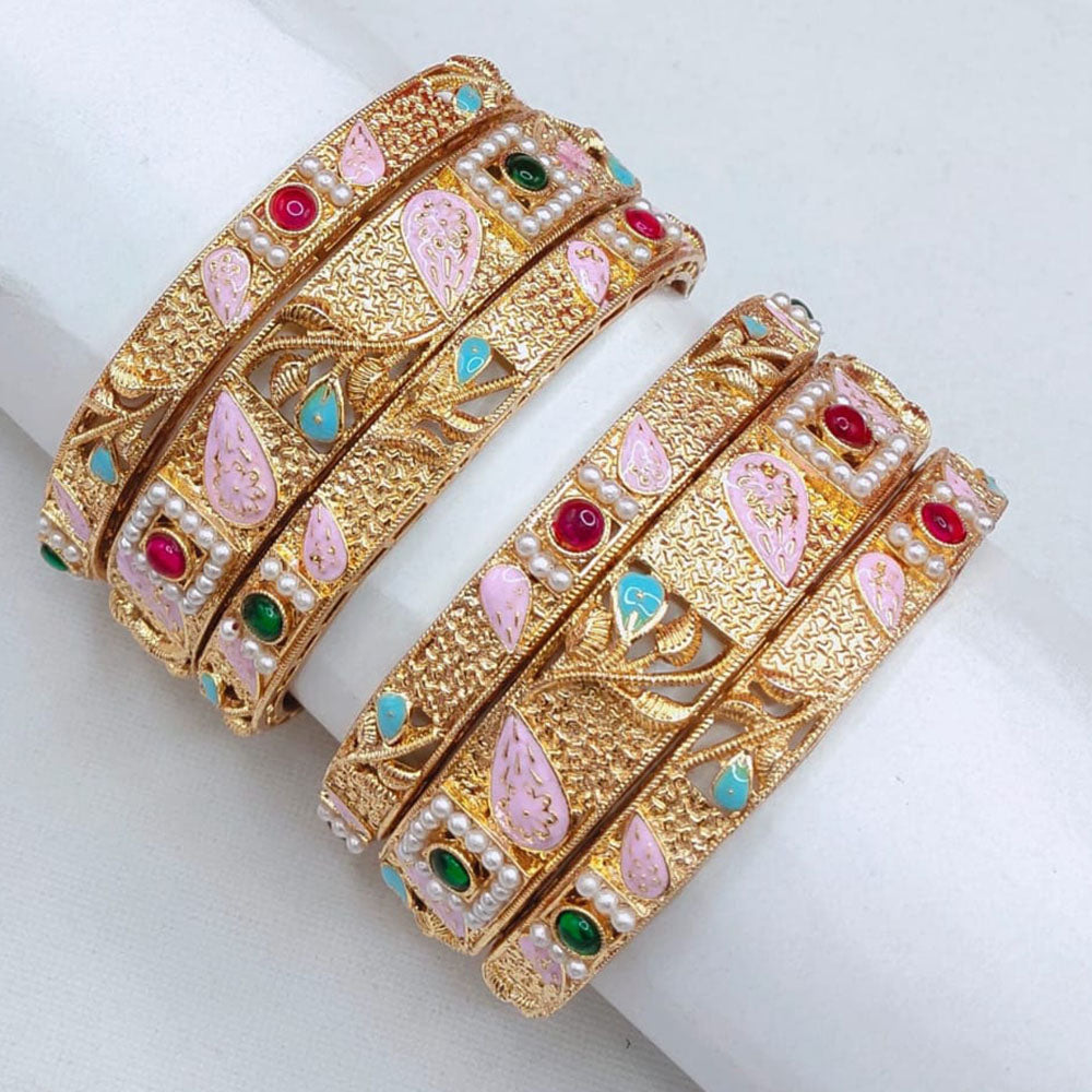 Pooja Bangles Heritage Glam Pota Stone Bangles Set