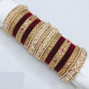 Pooja Bangles Ethnic Traditions Pota Stone And Pearl Bangles Set