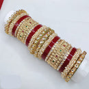 Pooja Bangles Ethnic Traditions Pota Stone And Pearl Bangles Set
