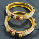 Pooja Bangles Designer Multi Color Beads Bangle Set