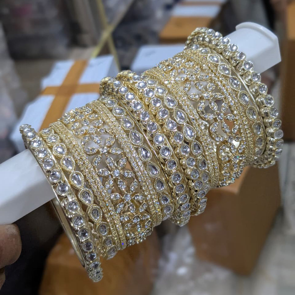Pooja Bangles Traditional Shimmering Kundan Bangles Set Perfect For Wedding