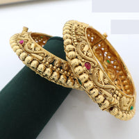 Pooja Bangles Beautiful Kundan Stone Openable Kada Bangles Set For Special Occassions