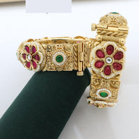 Pooja Bangles Traditional Kundan And Pearl Kada Bangles For Festive Wear