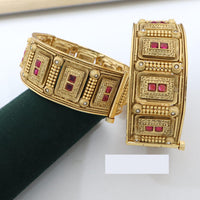 Pooja Bangles Beautiful Kundan Stone Openable Kada Bangles Set For Special Occassions
