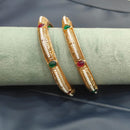 Pooja Bangles Traditional Pota Stone And Pearl Bangles Set