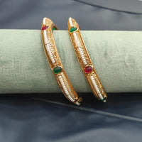 Pooja Bangles Traditional Pota Stone And Pearl Bangles Set