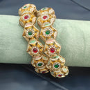Pooja Bangles Traditional Pota Stone And Pearl Bangles Set