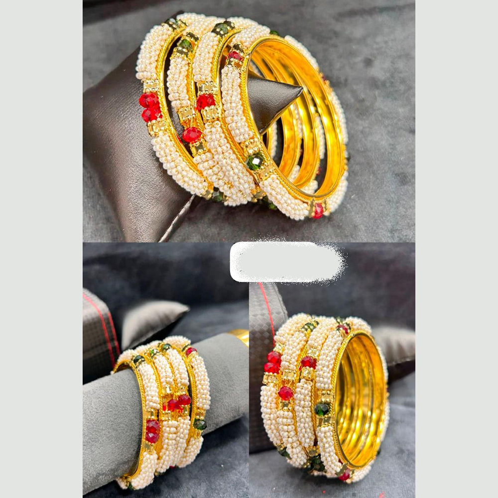 Pooja Bangles Elegant Pearl Bangles Set