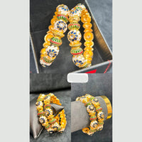 Pooja Bangles Designer Austrian Stone And Meenakari Bangles Set  