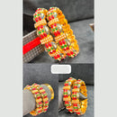 Pooja Bangles Designer Pota Stone And Meenakari Bangles Set  