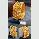 Pooja Bangles Designer Pota Stone And Meenakari Bangles Set  