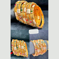 Pooja Bangles Designer Pota Stone And Meenakari Bangles Set  