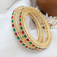 Pooja Bangles Premium Pota Stone Bangles Set