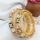 Pooja Bangles Rajwadi Look Kundan Stone And Meenakari Bangles Set