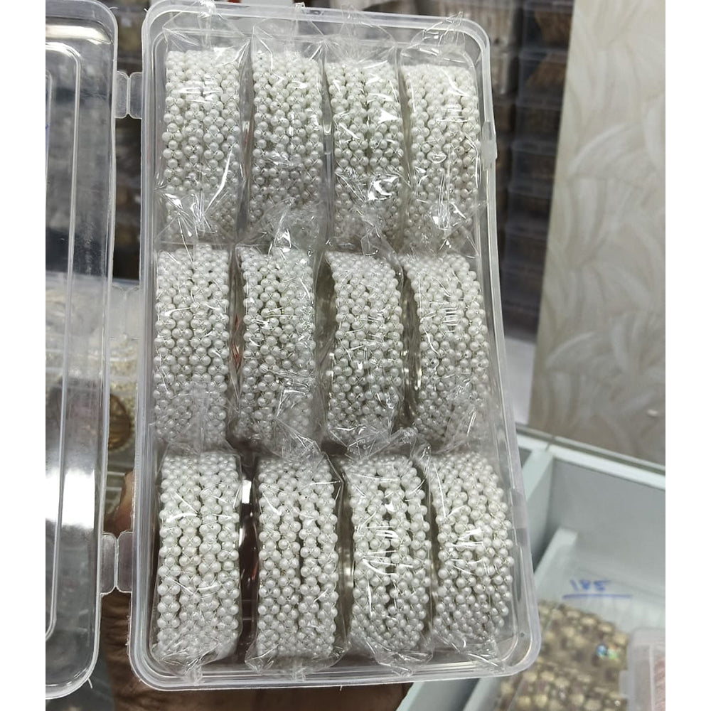 Pooja Bangles Premium Pearl Embellished Bangles Set