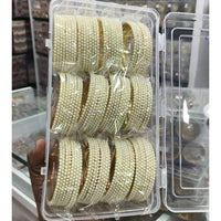 Pooja Bangles Premium Pearl Embellished Bangles Set