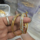 Pooja Bangles Dual-Tone Stylish Patterned Openable Bangles Set