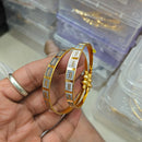 Pooja Bangles Dual-Tone Stylish Patterned Openable Bangles Set