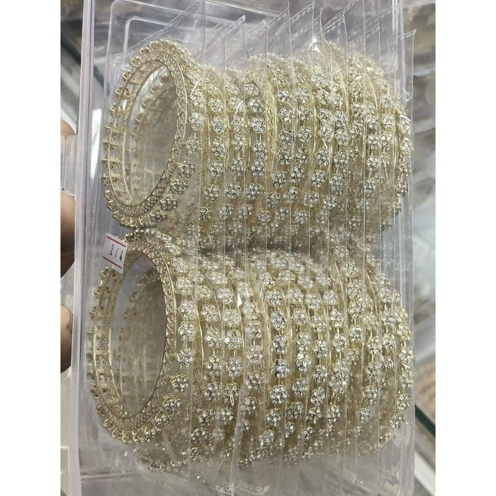 Pooja Bangles Antique Finish Austrian Stone Bangles Set