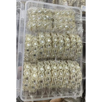 Pooja Bangles Classic Kundan Stone And Austrian Stone Bangles Set